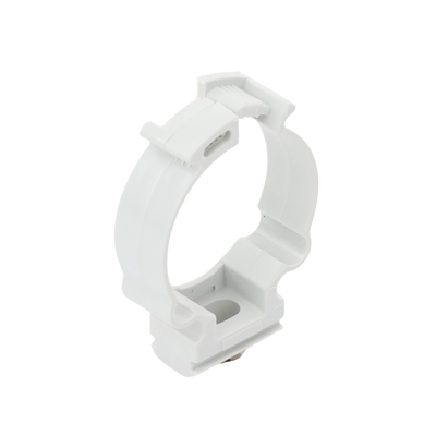 Soporte de collar (Abrazadera), PVC Auto-extinguible, cerrado para tubería de 32 mm Soporte de collar (Abrazadera), PVC Auto-extinguible, cerrado para tubería de 32 mm