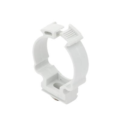 Soporte de collar (Abrazadera), PVC Auto-extinguible, cerrado para tubería de 32 mm Soporte de collar (Abrazadera), PVC Auto-extinguible, cerrado para tubería de 32 mm