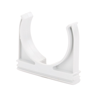 Soporte de presión (Abrazadera), PVC Auto-extinguible, abierto para tubería de 50 mm