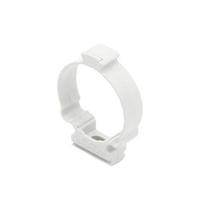Soporte de collar (Abrazadera), PVC Auto-extinguible, cerrado para tubería de 40 mm