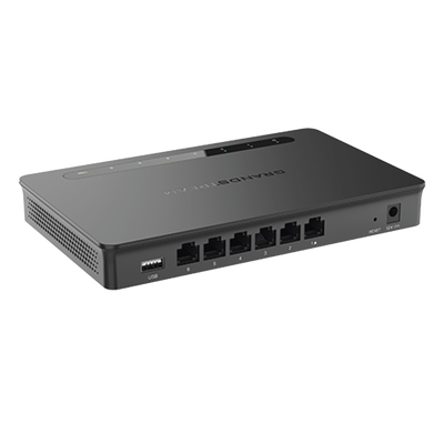 Router Gigabit VPN / Balanceador de cargas / 30,000 sesiones NAT / 6 puertos 10/100/1000 Mbps (WAN/LAN) / Compatible con GWN Cloud.