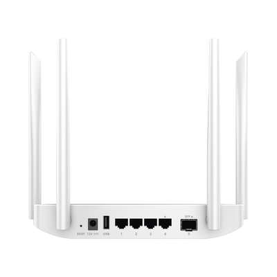 Router Inalámbrico Wi-Fi 5 802.11ac 1.27 Gbps, doble banda, MU-MIMO 2x2:2, Multi WAN con puerto SFP, servidor VPN con administración desde la nube gratuita o stand-alone.