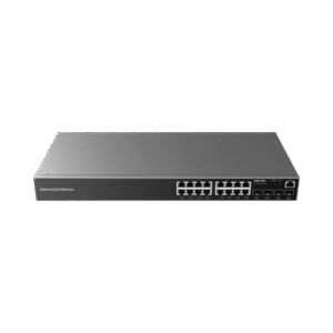 Switch Gigabit Administrable / 16 puertos 10/100/1000 Mbps + 4 Puertos SFP Uplink / Compatible con GWN Cloud. Switch Gigabit Administrable / 16 puertos 10/100/1000 Mbps + 4 Puertos SFP Uplink / Compatible con GWN Cloud.