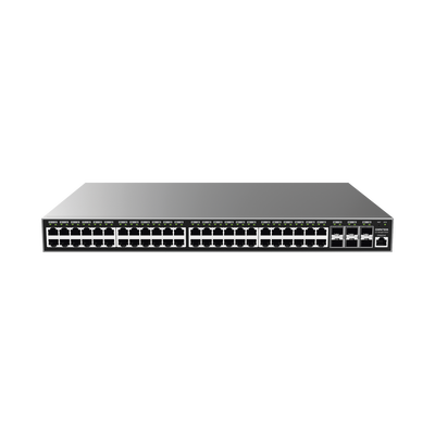 Switch Gigabit Administrable / 48 puertos 10/100/1000 Mbps + 6 Puertos SFP+ / Compatible con GWN Cloud.