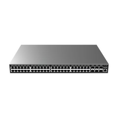 Switch Gigabit Administrable / 48 puertos 10/100/1000 Mbps + 6 Puertos SFP+ / Compatible con GWN Cloud.