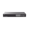 Switch Capa 3 Administrable / 8 puertos 10/100/1000 Mbps + 2 Puertos SFP+ 10 Gigabit / Compatible con GWN Cloud.
