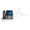 Videoteléfono IP pantalla táctil con android de 16 líneas, doble puerto Gigabit, PoE/PoE+