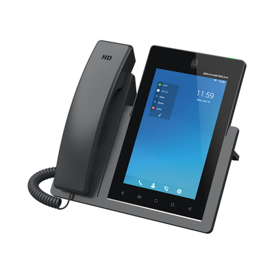 Teléfono IP Android 11, 16 líneas SIP con 16 cuentas, pantalla táctil 7", puertos Gigabit, Wi-Fi, Bluetooth, PoE, codec Opus, IPV4/IPV6 con gestión en la nube GDMS Teléfono IP Android 11, 16 líneas SIP con 16 cuentas, pantalla táctil 7", puertos Gigabit, Wi-Fi, Bluetooth, PoE, codec Opus, IPV4/IPV6 con gestión en la nube GDMS