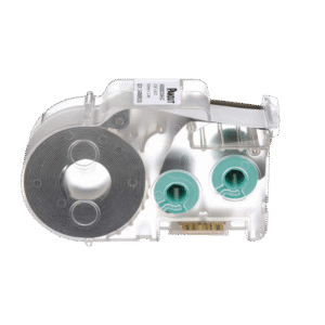 Casete de Etiquetas de Poliolefina de Cinta Continua, Tubo Termocontráctil, 8.6 mm de Ancho, 2.4 m de largo, Para Cables de 1.5 a 4.8 mm (18-12 AWG) de Diámetro, Color Blanco