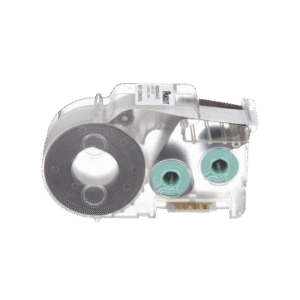 Casete de Etiquetas de Poliolefina de Cinta Continua, Tubo Termocontráctil, 11.2 mm de Ancho, 2.4 m de largo, Para Cables de 2 a 6.4 mm (16-10 AWG) de Diámetro, Color Blanco