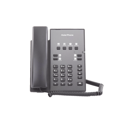 Teléfono IP para Hotelería, profesional con 8 teclas programables para servicio rápido, plantilla personalizable con PoE