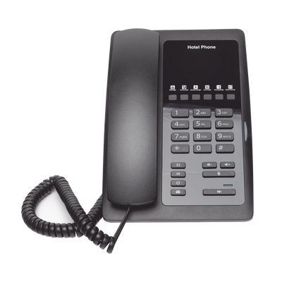 Teléfono IP para Hotelería, profesional con 6 teclas programables para servicio rápido (Hotline), plantilla personalizable con PoE Teléfono IP para Hotelería, profesional con 6 teclas programables para servicio rápido (Hotline), plantilla personalizable con PoE