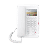 (H5 Color Blanco)Teléfono para Hotelería, profesional de gama alta con pantalla LCD de 3.5 pulgadas a color, 6 teclas programables para servicio rápido (Hotline) PoE