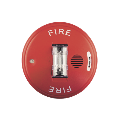 Sirena Estrobo 24 Vcd, Instalación en Techo, Multi Candela, Color Rojo (0500-06100)