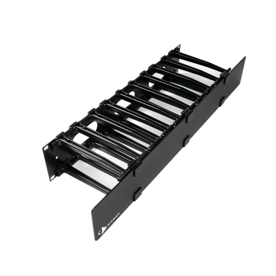 Organizador de Cable Horizontal RouteIT, Sencillo, Para Rack de 19in, 6in de profundidad, 2UR Organizador de Cable Horizontal RouteIT, Sencillo, Para Rack de 19in, 6in de profundidad, 2UR