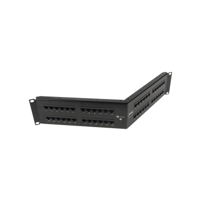 Patch Panel UTP HD6 Categoría 6, de 48 puertos, Angulado para alta densidad de puertos, 2UR