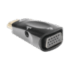 Adaptador (Convertidor) HDMI a VGA / HDMI Macho a VGA Hembra / Resolución 1920x1080 @ 60Hz / Adaptador de Audio de 3.5 mm / Chapado en Níquel