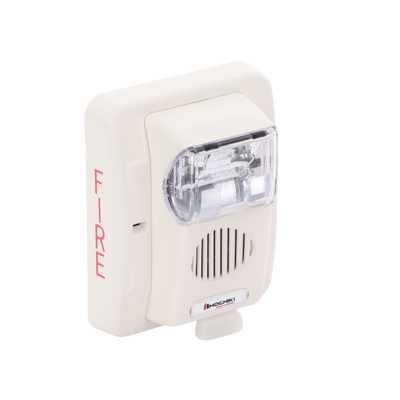 Sirena Estrobo, 12/24 Vcd, Multi Candela, Montaje En Pared, Color Blanco, Serie HE (0500-06030)