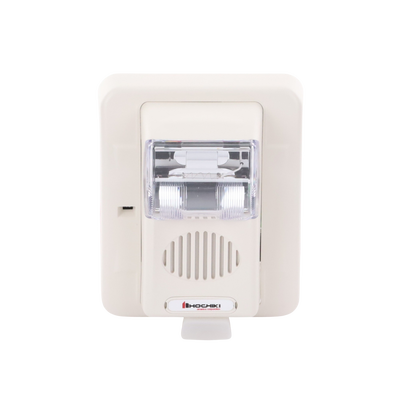 Sirena Estrobo, 12/24 Vcd, Multi Candela, Montaje En Pared, Color Blanco, Serie HE (0500-06030)