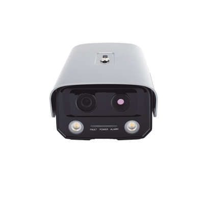 (HikFire) Cámara IP de Detección Térmica de Incendios / Detección de Llamas y Temperaturas Anormales / 4 Megapíxel (Lente Óptico) + 1 Megapíxel (Lente Térmico) / Compatible con Hik-Connect