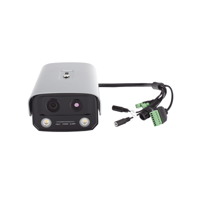 (HikFire) Cámara IP de Detección Térmica de Incendios / Detección de Llamas y Temperaturas Anormales / 4 Megapíxel (Lente Óptico) + 1 Megapíxel (Lente Térmico) / Compatible con Hik-Connect