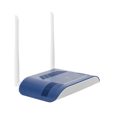 ONU Dual GPON/EPON con Wi-Fi en 2.4 GHz + 1 puerto SC/APC + 1 puerto LAN Gigabit + 1 puerto LAN Fast Ethernet + 1 puerto FXS + 1 puerto CATV, hasta 300 Mbps vía inalámbrico