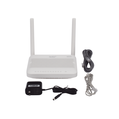 ONU GPON WiFi 6, 2.4/5 GHz, 4 puertos Gigabit + 1 POTS + 2 USB, conector SC/UPC ONU GPON WiFi 6, 2.4/5 GHz, 4 puertos Gigabit + 1 POTS + 2 USB, conector SC/UPC