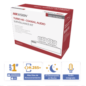 (MICRÓFONO INTEGRADO) KIT TURBOHD 5 Megapixel / DVR 4 Canales / 4 Cámaras Bala con Micrófono Integrado (exterior 2.8 mm) / Fuente de Poder / Accesorios de Instalación (MICRÓFONO INTEGRADO) KIT TURBOHD 5 Megapixel / DVR 4 Canales / 4 Cámaras Bala con Micrófono Integrado (exterior 2.8 mm) / Fuente de Poder / Accesorios de Instalación