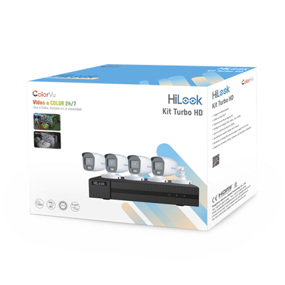 Kit TurboHD 1080p / DVR 4 Canales / 4 Cámaras Bala ColorVu con Micrófono Integrado / Fuente de Poder / Accesorios de Instalación Kit TurboHD 1080p / DVR 4 Canales / 4 Cámaras Bala ColorVu con Micrófono Integrado / Fuente de Poder / Accesorios de Instalación