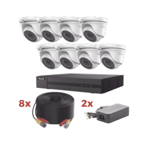 Kit TurboHD / DVR 8 Canales 1080p Lite / 8 Cámaras turret 1080p metalicas / 8 cables de 20 metros / 2 fuentes de 4 canales Kit TurboHD / DVR 8 Canales 1080p Lite / 8 Cámaras turret 1080p metalicas / 8 cables de 20 metros / 2 fuentes de 4 canales