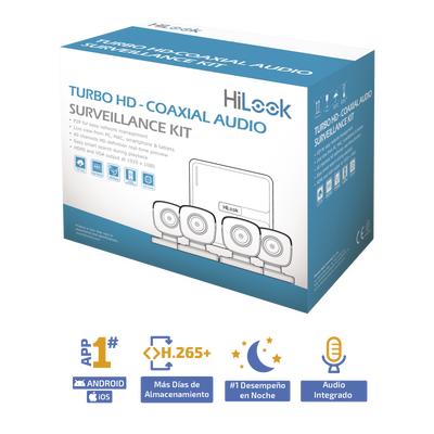 (MICRÓFONO Integrado) Kit TurboHD 1080p Lite / DVR 4 canales / Audio por Coaxitron / 4 Cámaras Bala de Policarbonato con Micrófono Integrado (MICRÓFONO Integrado) Kit TurboHD 1080p Lite / DVR 4 canales / Audio por Coaxitron / 4 Cámaras Bala de Policarbonato con Micrófono Integrado