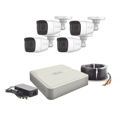 (MICRÓFONO Integrado) Kit TurboHD 1080p Lite / DVR 4 canales / Audio por Coaxitron / 4 Cámaras Bala de Policarbonato con Micrófono Integrado (MICRÓFONO Integrado) Kit TurboHD 1080p Lite / DVR 4 canales / Audio por Coaxitron / 4 Cámaras Bala de Policarbonato con Micrófono Integrado