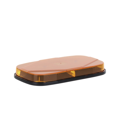 Mini barra de luces. 24 LED, 15 pulgadas, Highlighter LED, Ambar, Domo Ambar, Montaje Permanente, Ideal para Seguridad Privada