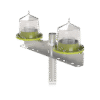 Base Doble para Lámpara de Obstrucción EI-GSLSE. Compatible con tubo hasta 1-1/4".