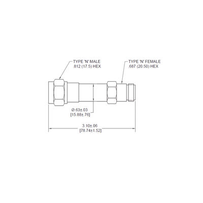 BLOQUEADOR DE DC 250-2700MHz 500W/3kV -164dBc TIPO N IP65 . BLOQUEADOR DE DC 250-2700MHz 500W/3kV -164dBc TIPO N IP65 .