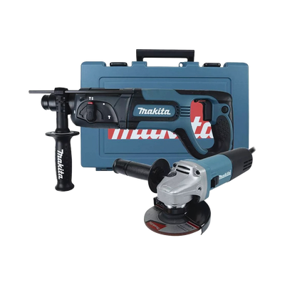 Kit de Martillo Rotatorio SDS PLUS HR2475X4 y Esmeriladora Angular 9557NB de 4-1/2 in