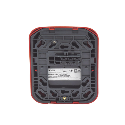 Sirena para Montaje en Pared, 12 a 24 Vcc, Color Rojo, Nuevo Diseño Moderno y Elegante y Menor Consumo de Corriente