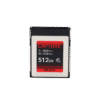 Memoria CFexpress tipo B / Clase 10 de 512 GB / Especializada para Cámaras de Fotografía y Video / 1800 MB/s Lectura / 1700 MB/s Escritura