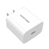 Cargador USB - C de 20 Watts / Carga Rapida / 5 VCD a 3 Amp / 9 VCD a 2.22 Amp / Compatible con Multiples Marcas