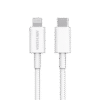Cable USB-C a Lightning / MFi Certificado / 1 Metro / Ideal para iPhone, iPad y iPod / Carga Rápida 3 Amp / Carga y Sincronización de Datos / 480 Mbps / 60 Watts