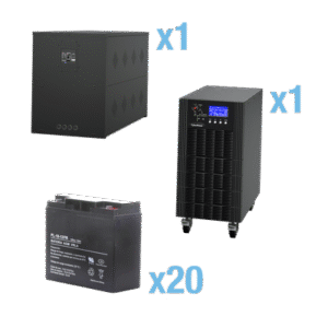UPS Trifásico de 15 kVA/15 kW, Topología Online Doble Conversión, Voltaje de 208/220 Vca de L-L, Respaldo de 5 Minutos al 100% de Carga, Incluye Módulo y Banco de Baterías