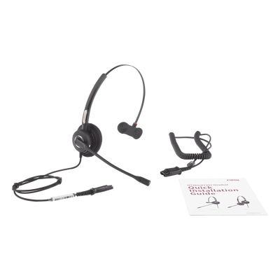 Diadema monoaural con tecnología antishock para teléfonos IP FANVIL y Polycom con micrófono de cancelación de ruido, larga durabilidad Diadema monoaural con tecnología antishock para teléfonos IP FANVIL y Polycom con micrófono de cancelación de ruido, larga durabilidad