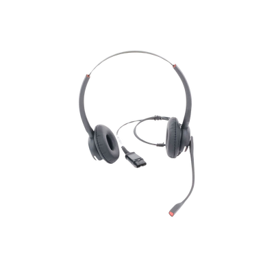 Diadema binaudal (duo) con tecnología antishock para teléfonos IP FANVIL y Polycom con micrófono de cancelación de ruido, larga durabilidad Diadema binaudal (duo) con tecnología antishock para teléfonos IP FANVIL y Polycom con micrófono de cancelación de ruido, larga durabilidad