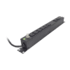 Tomacorriente Horizontal (PDU) de 8 Contactos (NEMA 5-15R) Rack 19" 1UR. Voltaje Entrada/Salida: 120Vca/15A