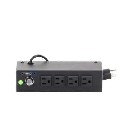 Tomacorriente de 4 Contactos (NEMA 5-15R) Voltaje Entrada/Salida: 120Vca/10A Max. Opción de Instalación en Escritorio o Pared Tomacorriente de 4 Contactos (NEMA 5-15R) Voltaje Entrada/Salida: 120Vca/10A Max. Opción de Instalación en Escritorio o Pared