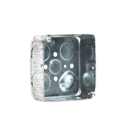 Caja Cuadrada 4 x 4"/Profundidad 1- 1/2"/ 11 Entradas de 3/4" y 1 de 1/2".