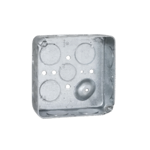 Caja Cuadrada 4 x 4"/Profundidad 1- 1/2"/ 11 Entradas de 3/4" y 1 de 1/2".