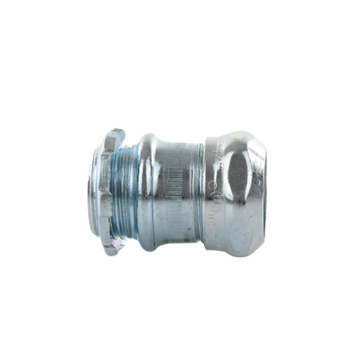 Conector Recto Compresión de Acero Galvanizado para Pared Delgada de 3/4" .