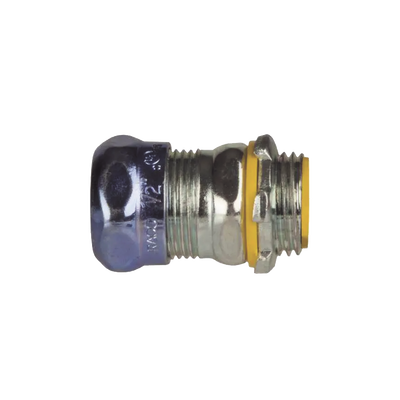 Conector de Compresión Impermeable aislado de Acero Galvanizado para Pared Delgada de 3/4" .