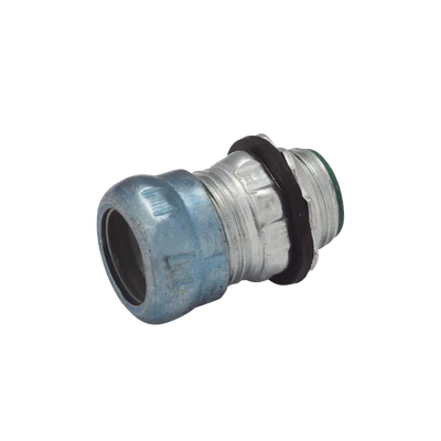 Conector de Compresión Impermeable aislado de Acero Galvanizado para Pared Delgada de 3/4" .